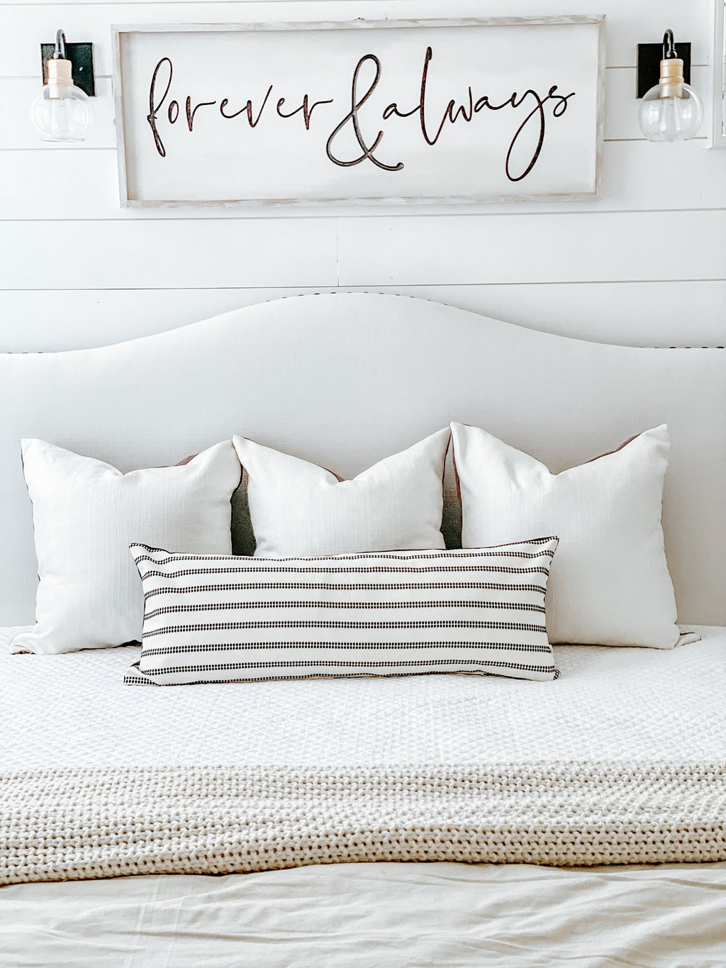 Black and White Lumbar Pillow Cover 14 x 36