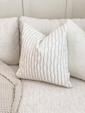 Linen White & Taupe/Beige Neutral Pillow Cover