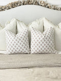 Printed Beige & Blush Pillow Cover 20 x 20