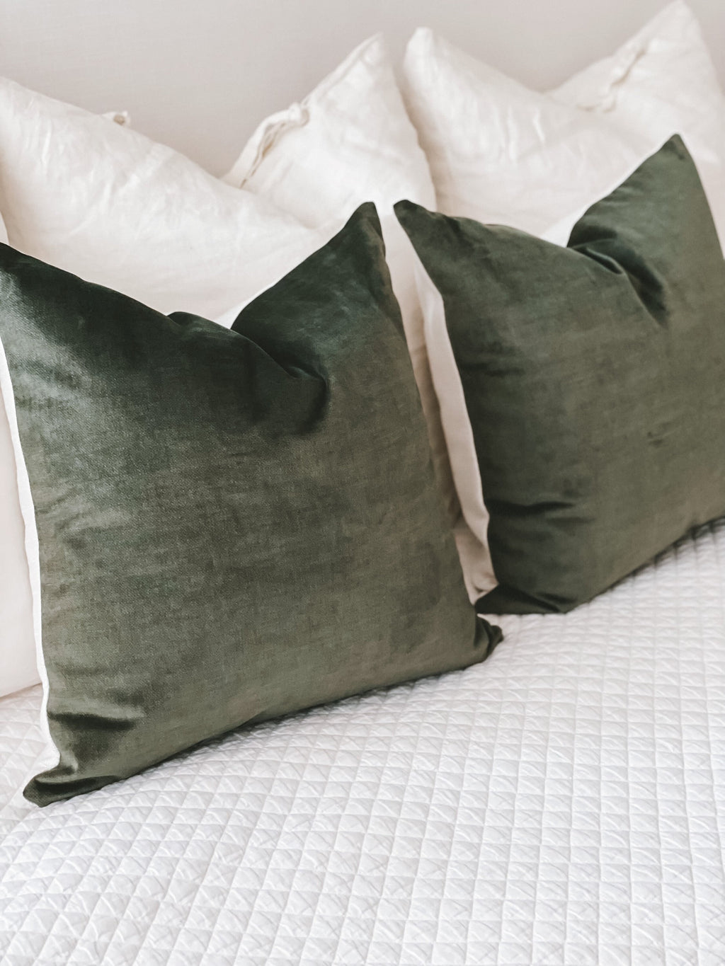 Evergreen Pillow Cover - Paneled Look 20 x 20”