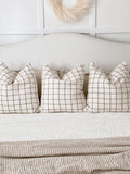 Black & Off-White Plaid Pillow Cover