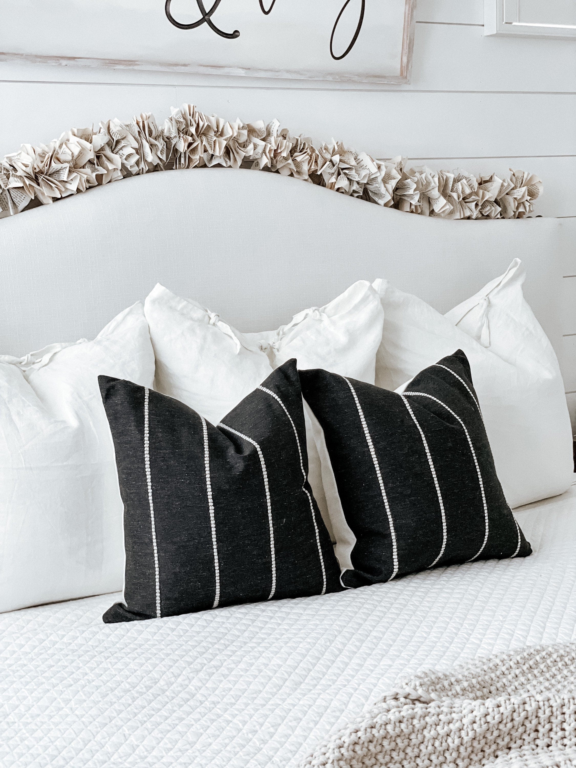 Black Woven Neutral Pillow