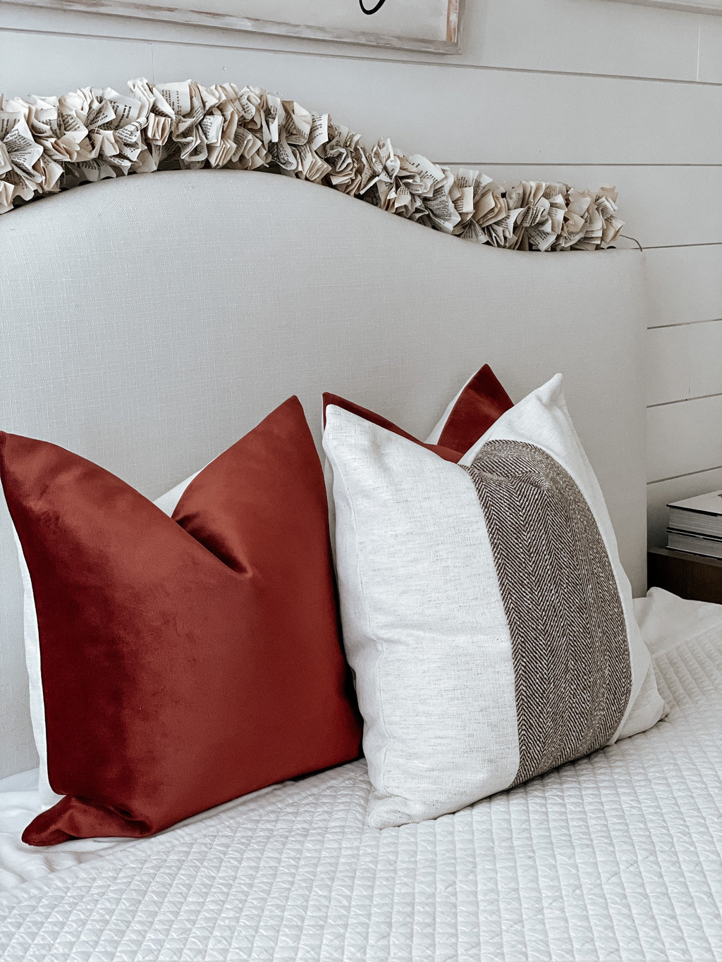 Rust Velvet Pillow Cover 24 x 24