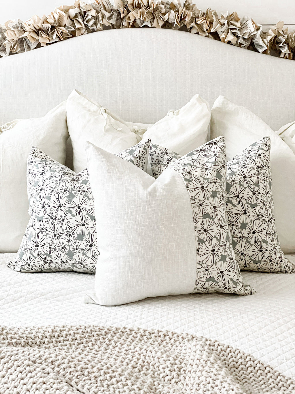 Floral Neutral Pillow Cover