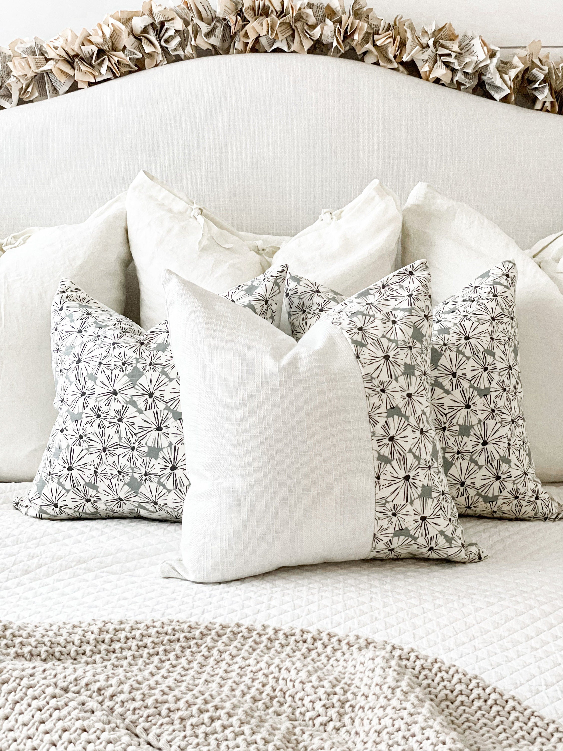 Floral Neutral Pillow Cover