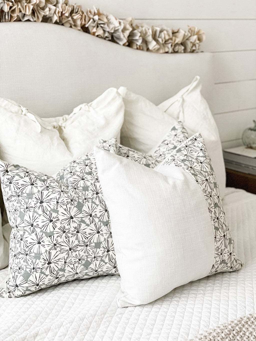 Floral Neutral Pillow Cover