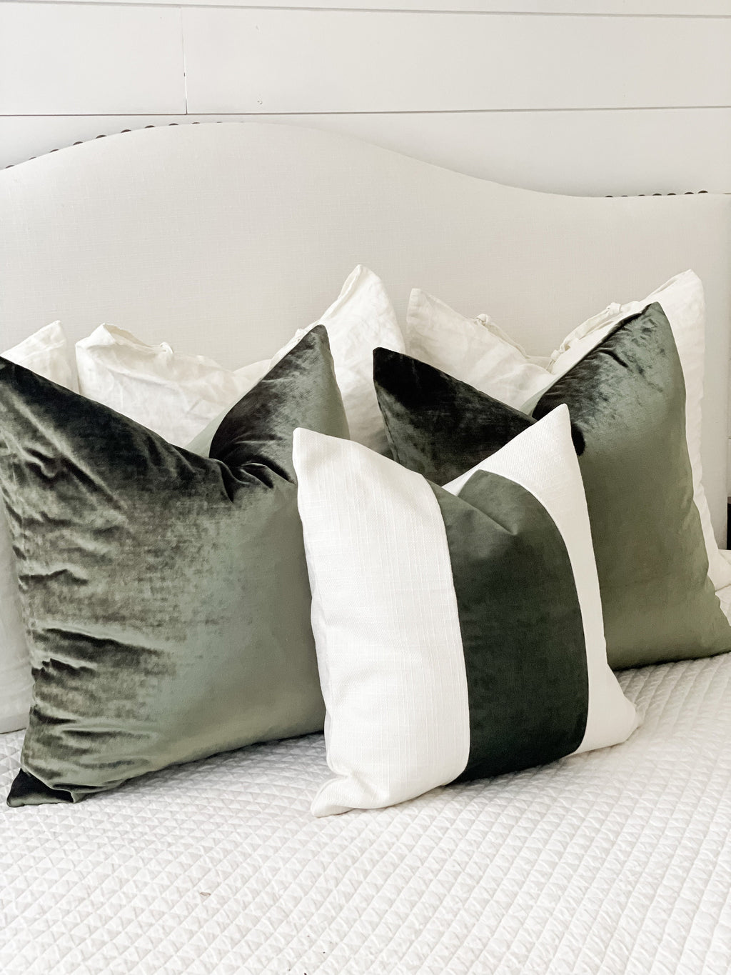 Evergreen Pillow Cover - Paneled Look 20 x 20”