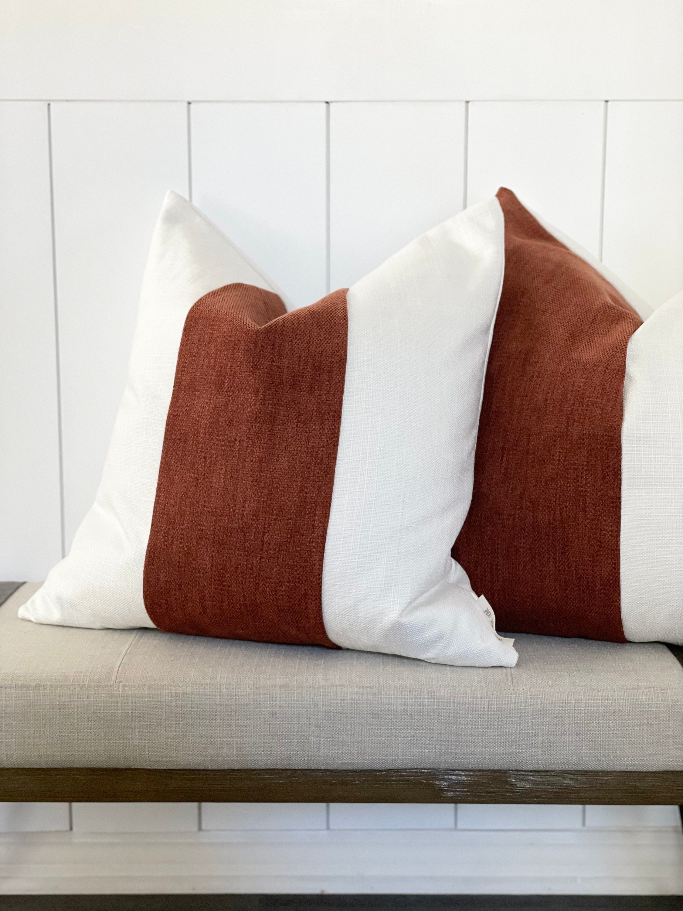 Rust Woven Pillow Cover 24 x 24
