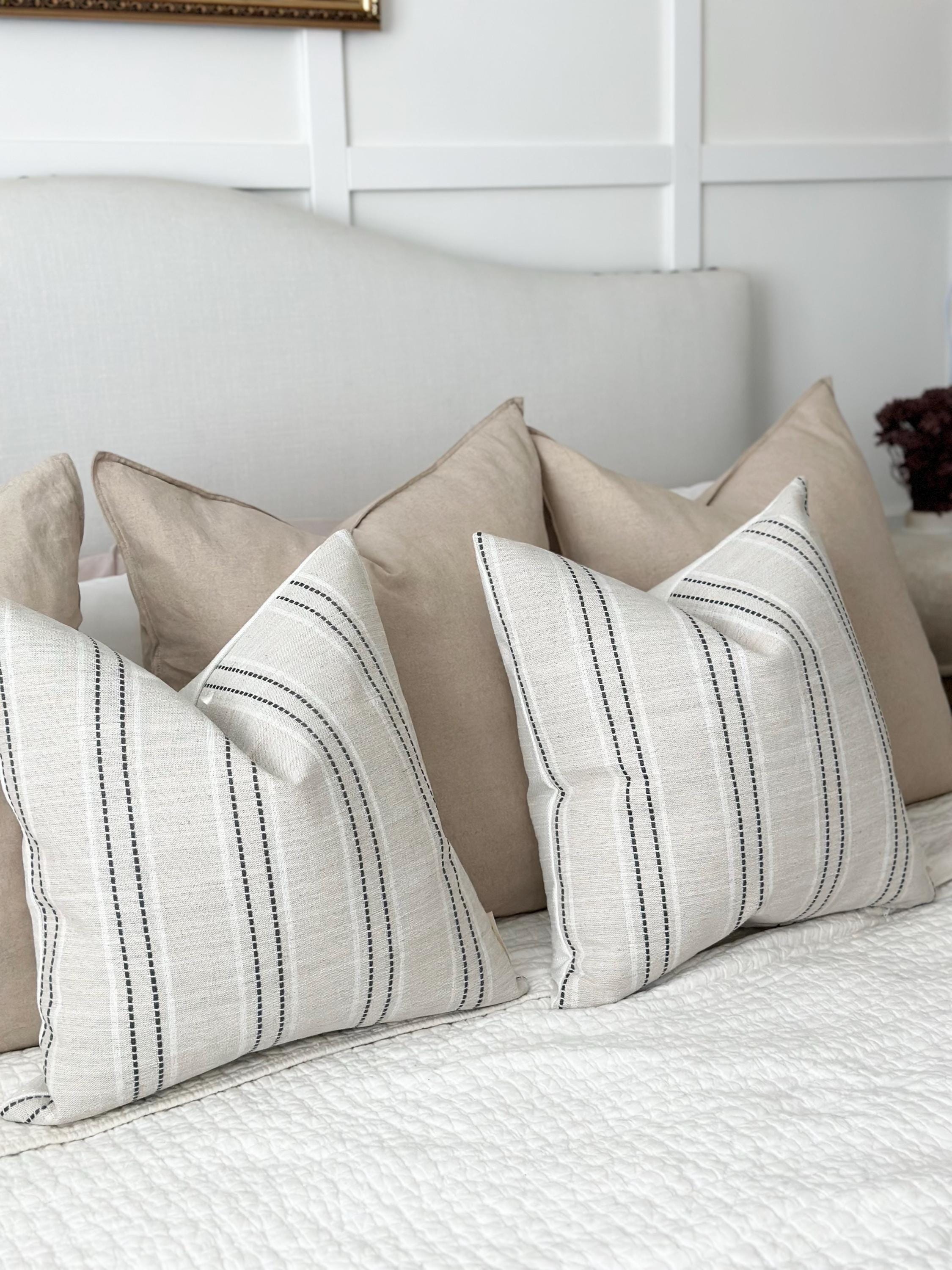 Beige & Gray Woven Neutral Pillow