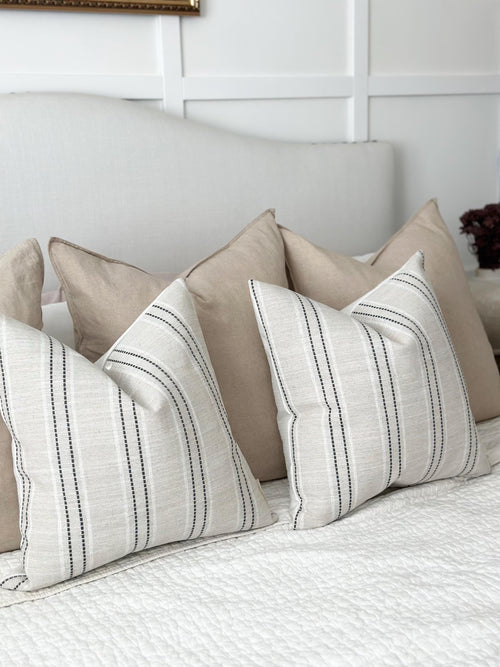 Beige & Gray Woven Neutral Pillow
