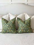 Floral Green Printed Pillow Cover