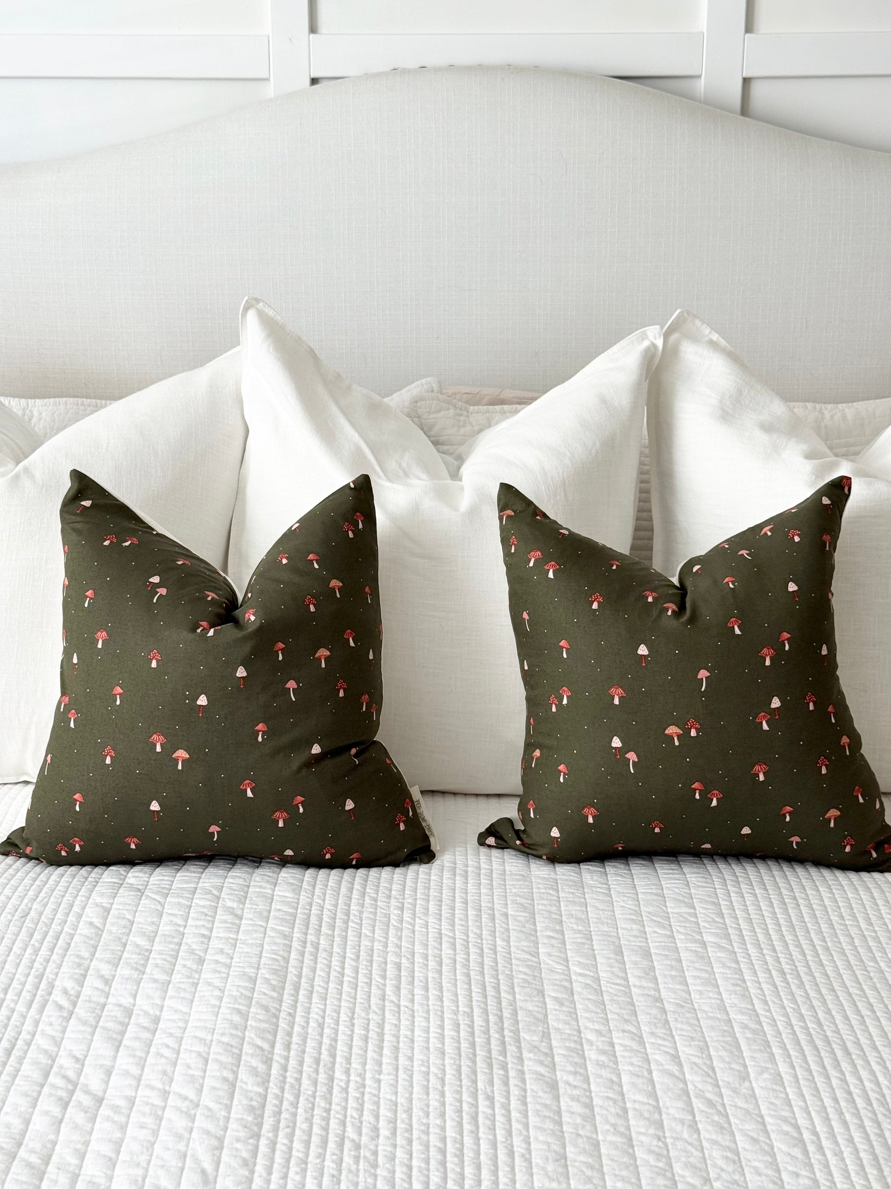Mushroom Cottagecore Pillow Cover