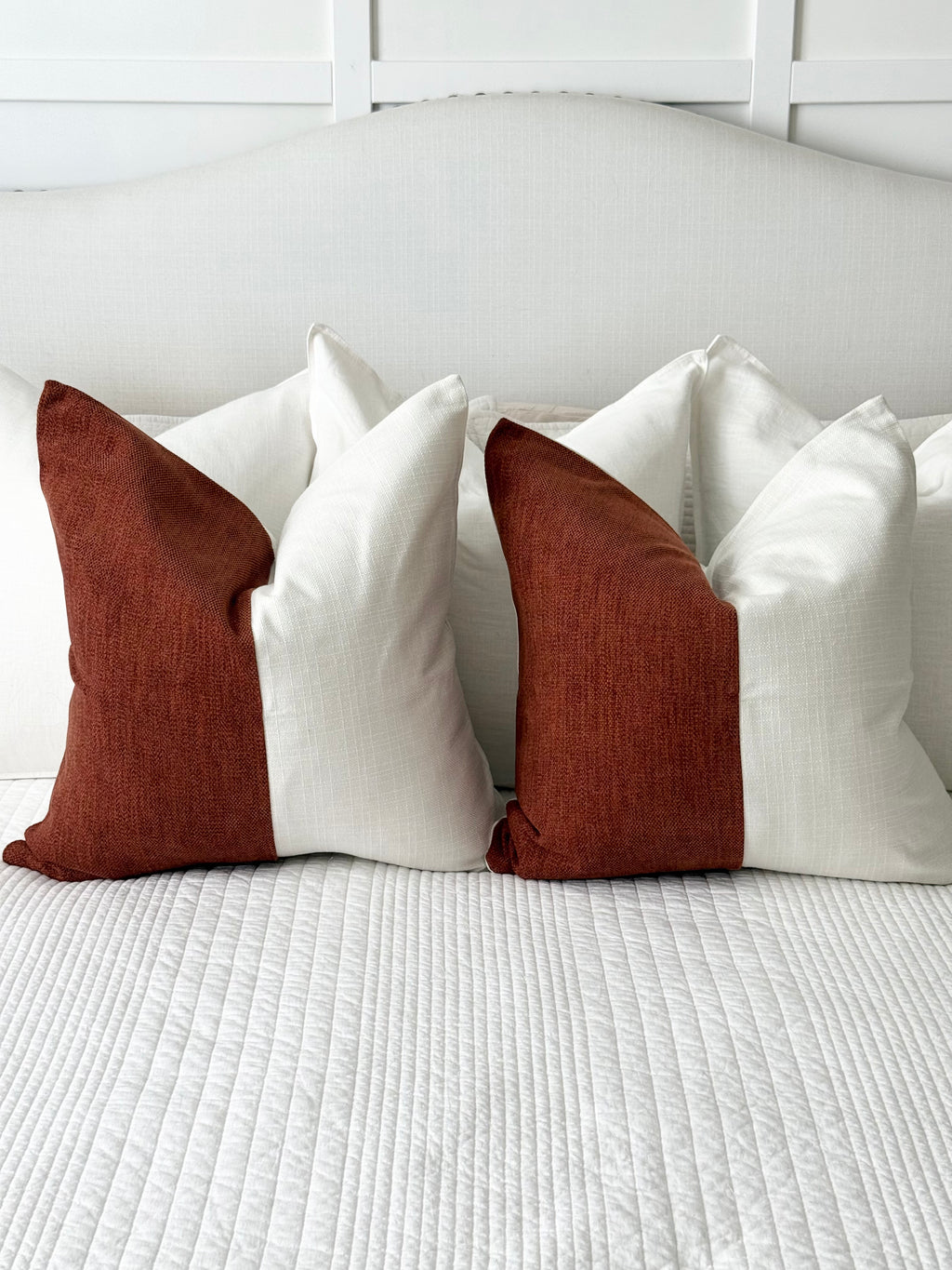 Rust Woven Pillow Cover 24 x 24