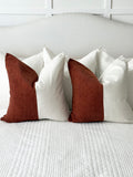 Rust Woven Pillow Cover 24 x 24