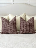 Plum Printed Floral Pillow Cover