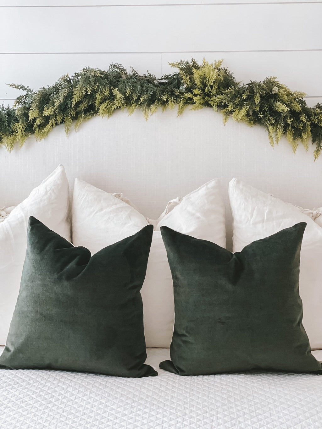 Evergreen Pillow Cover - Paneled Look 20 x 20”