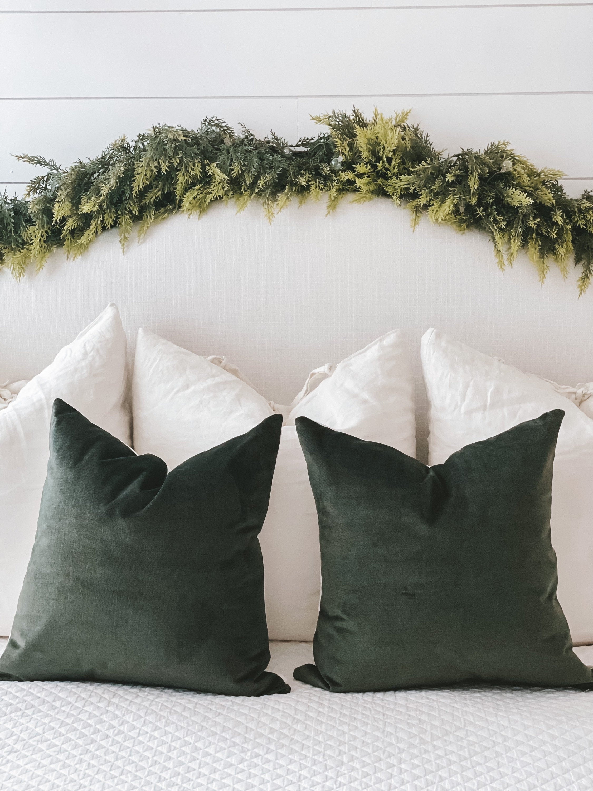 Evergreen Pillow Cover - Paneled Look 20 x 20”