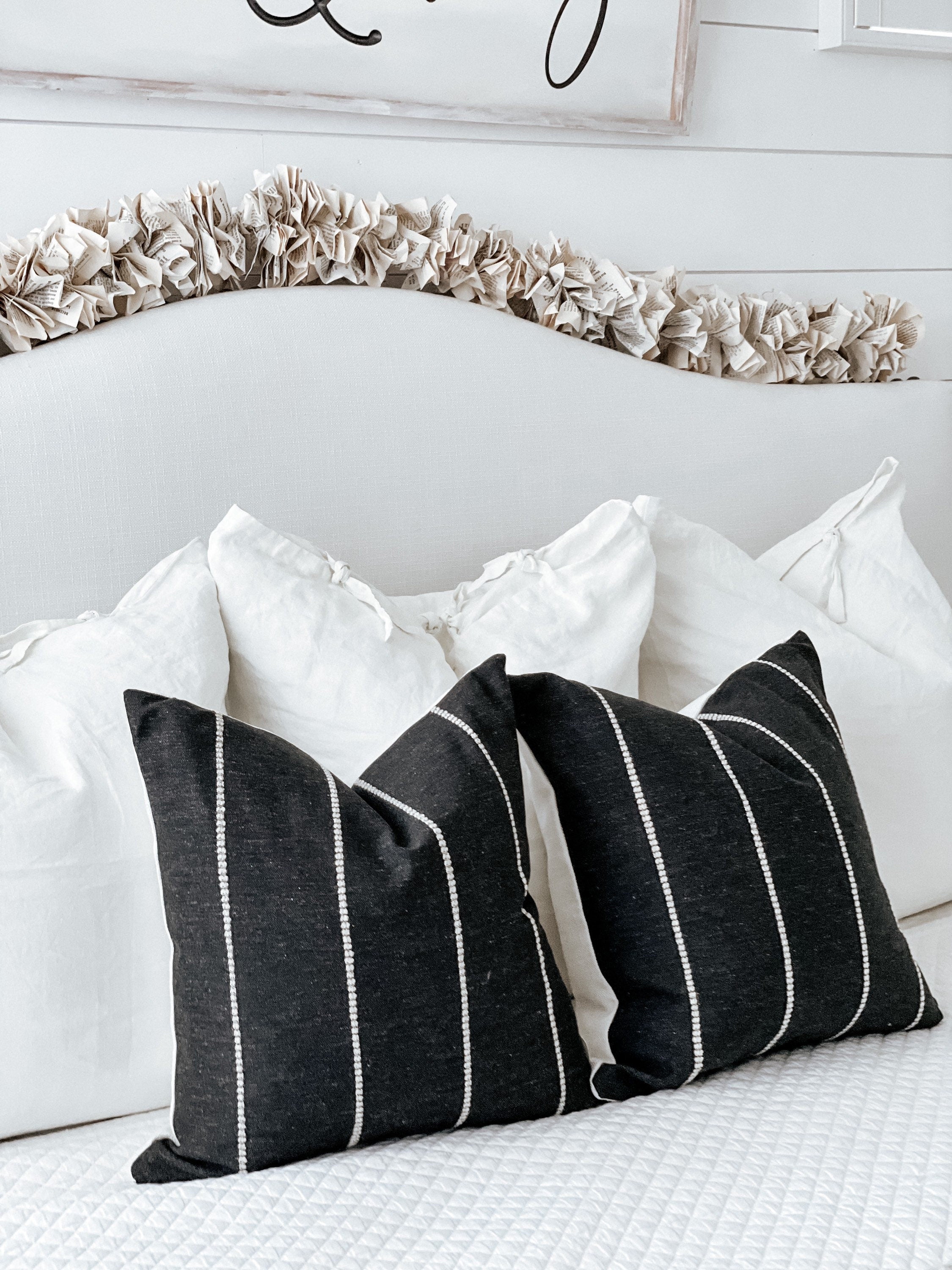Black Woven Neutral Pillow