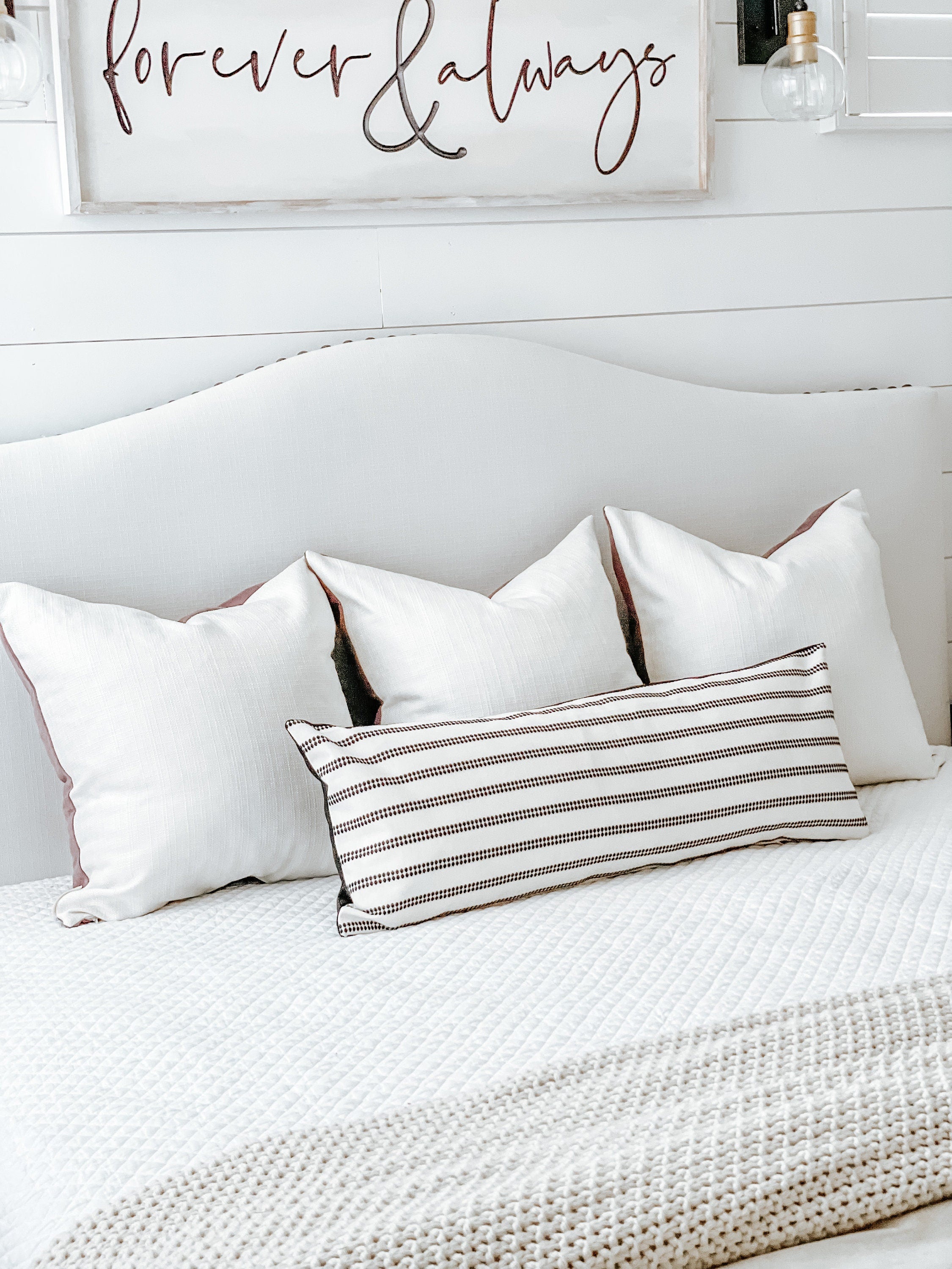 Black and White Lumbar Pillow Cover 14 x 36