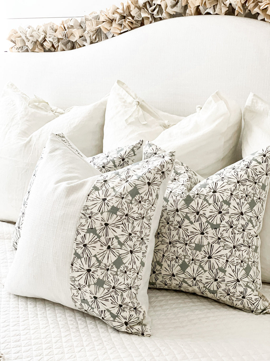 Floral Neutral Pillow Cover