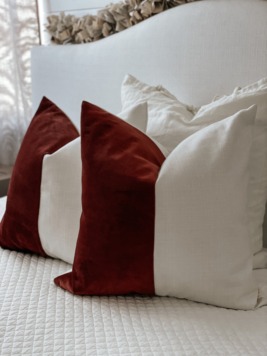 Rust Velvet Pillow Cover 24 x 24