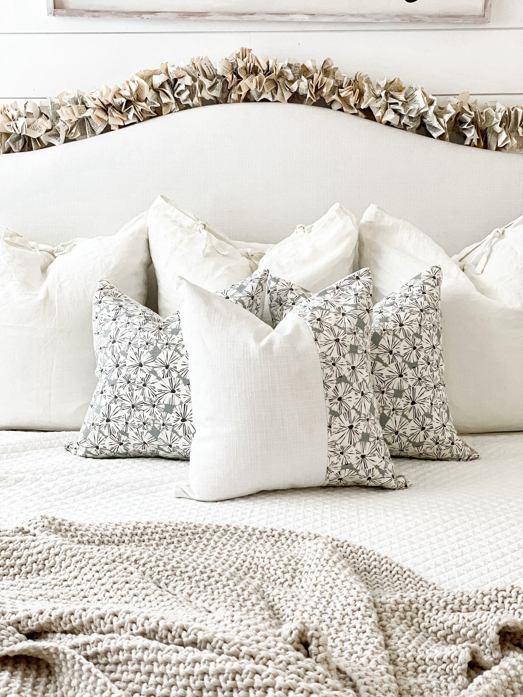 Floral Neutral Pillow Cover