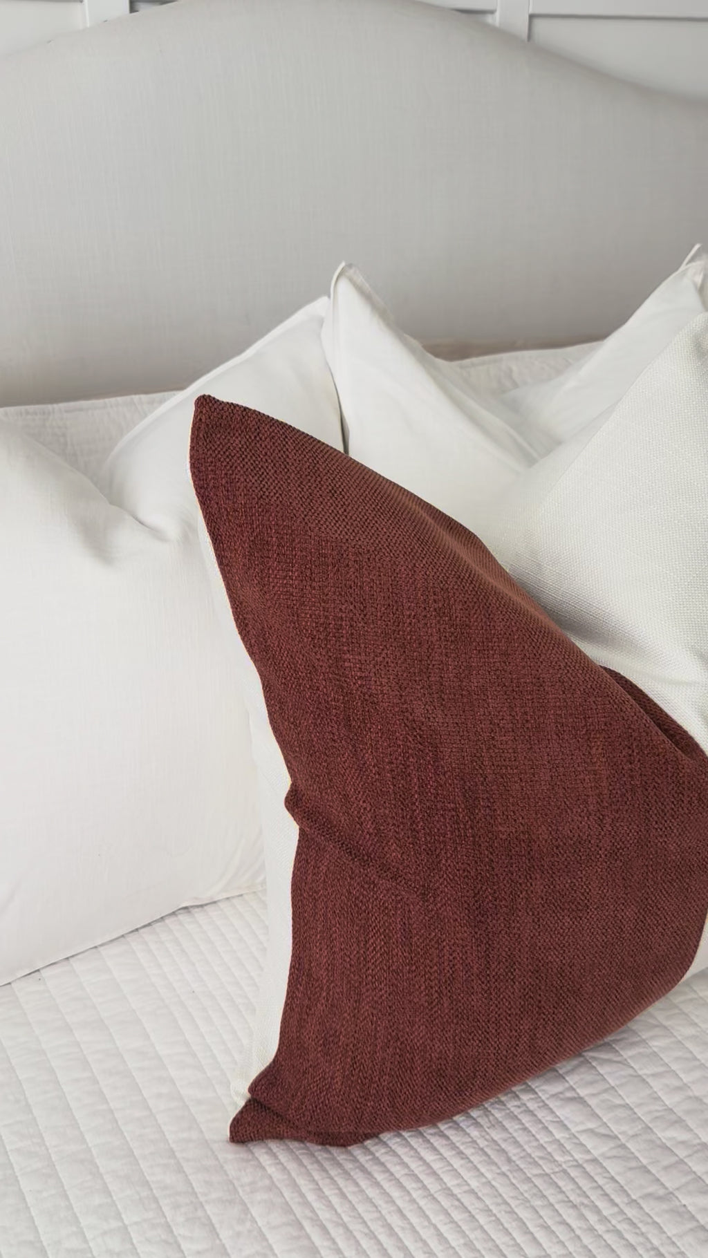 Rust Woven Pillow Cover 24 x 24